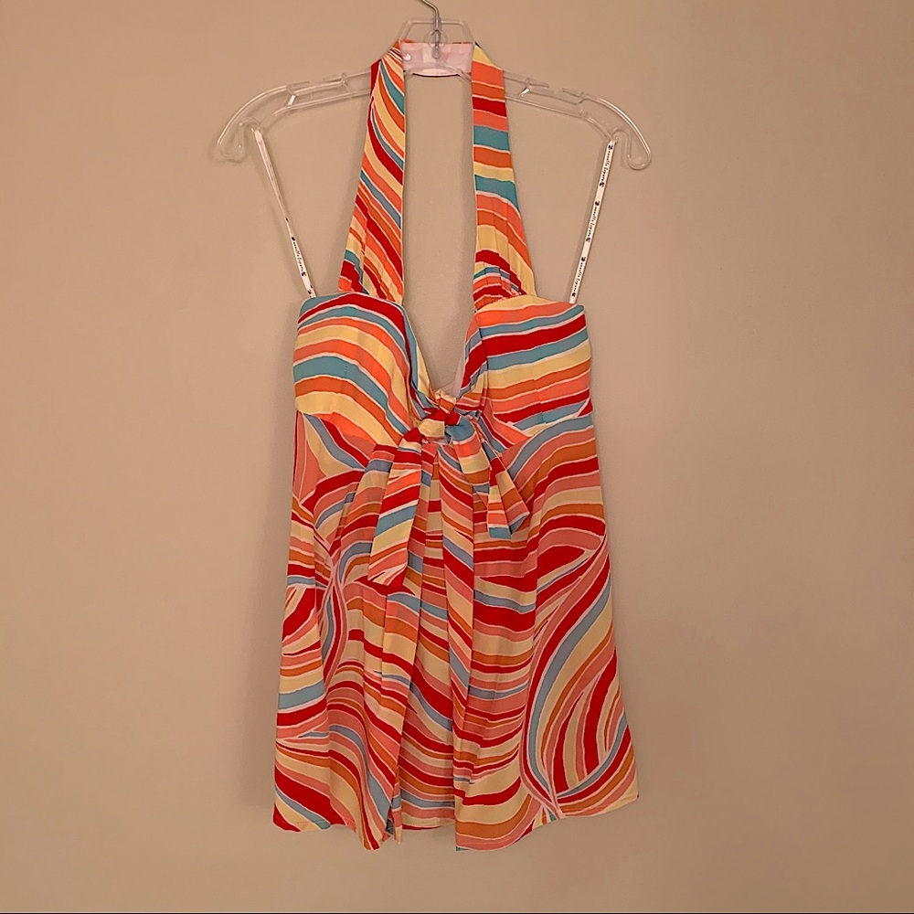 Nanette Lepore silk halter top Sz 8